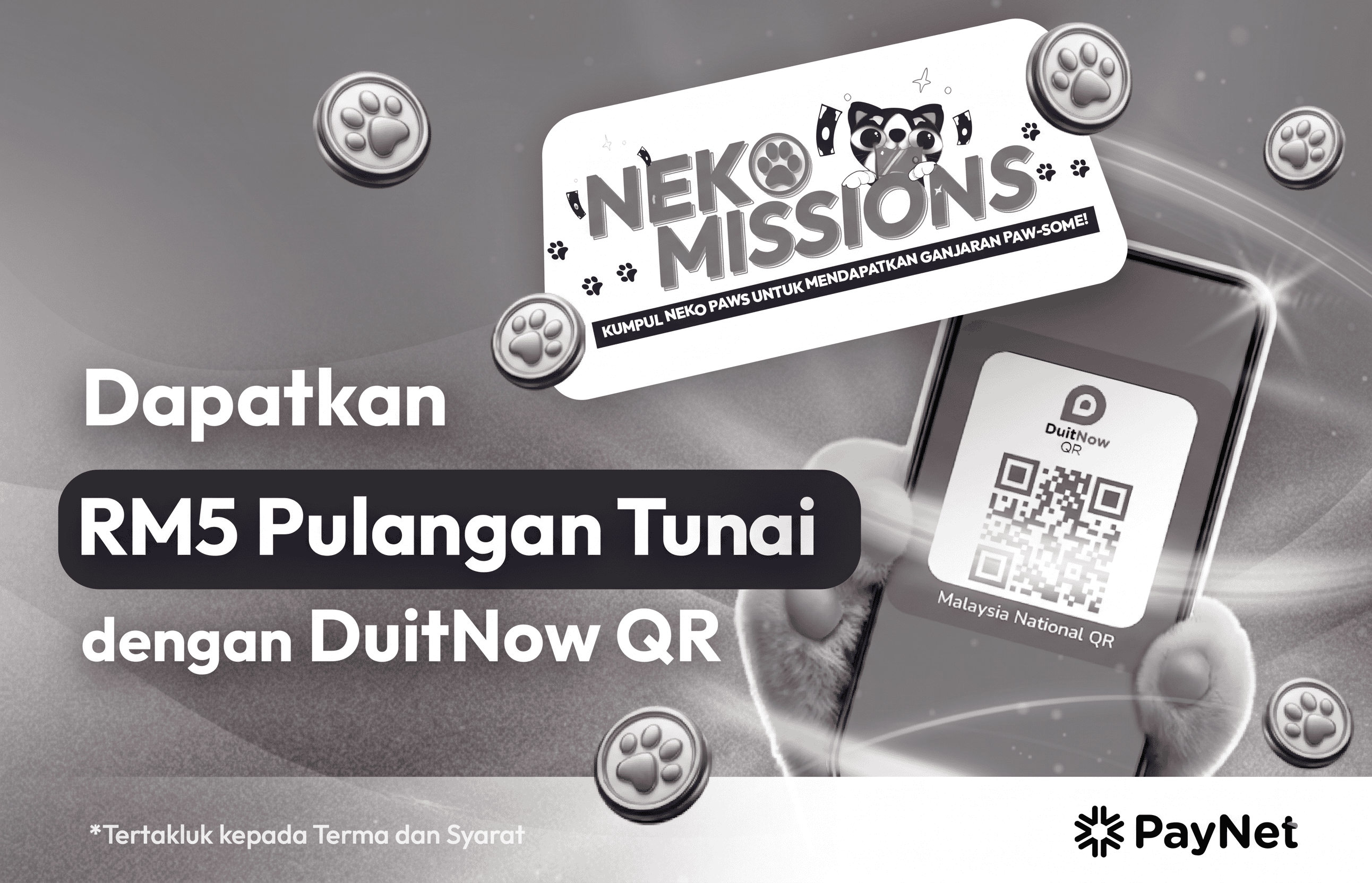 <Misi Tamat> Dapat RM5 Pulangan Tunai dengan DuitNow QR