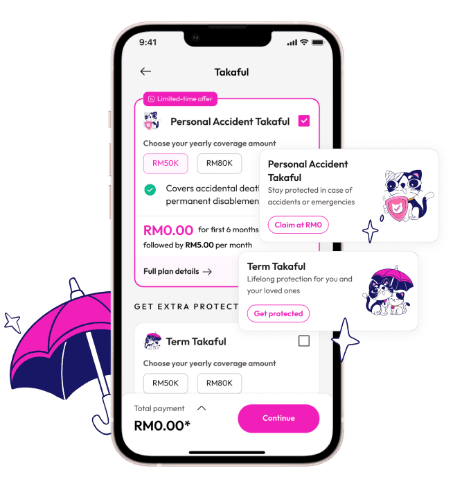 Get Personal Accident protection for RM0*